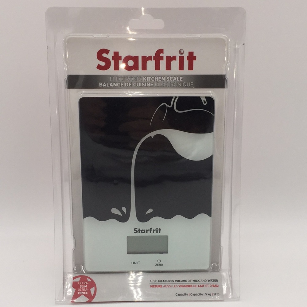 Starfrit Electronic Digital Kitchen Scale 5kg /11 lbs Ultra Slim Milk Theme